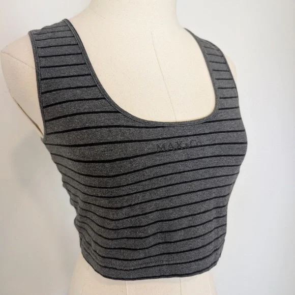 Free With Purchase Vintage Max & Co. Cropped Tank Top Striped - Picture 2 of 10